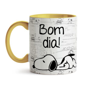 Caneca Snoopy Bom Dia!